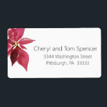 Easy To Read Christmas Return Address Label<br><div class="desc">Label your mail with this easy to read monogram return address label. This design features a Christmas flower and custom typography on a crisp,  white background. Add your information to complete the look.</div>