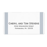 Easy To Read Striped Return Address Label