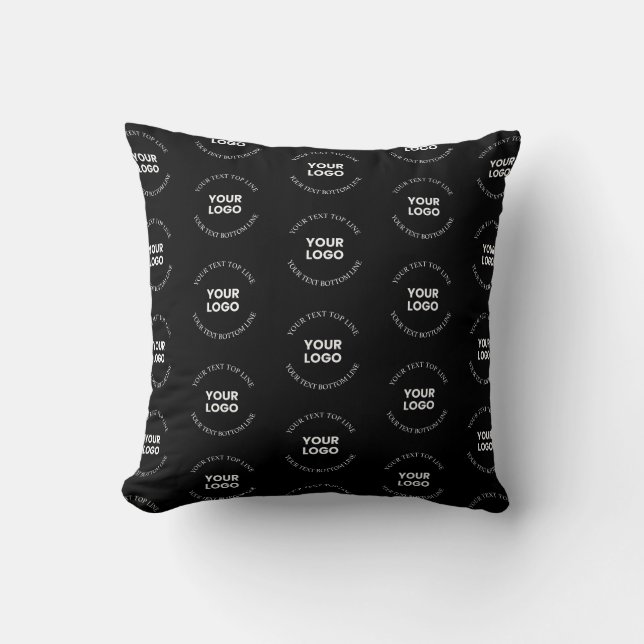 Easy to Replace Logo & Editable Text Pattern Cushion (Front)
