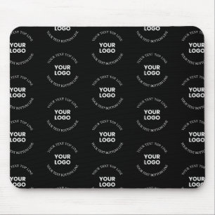 Easy to Replace Logo & Editable Text Pattern Mouse Mat