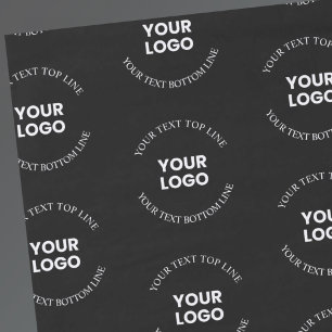 Easy to Replace Logo & Editable Text Pattern Tissue Paper