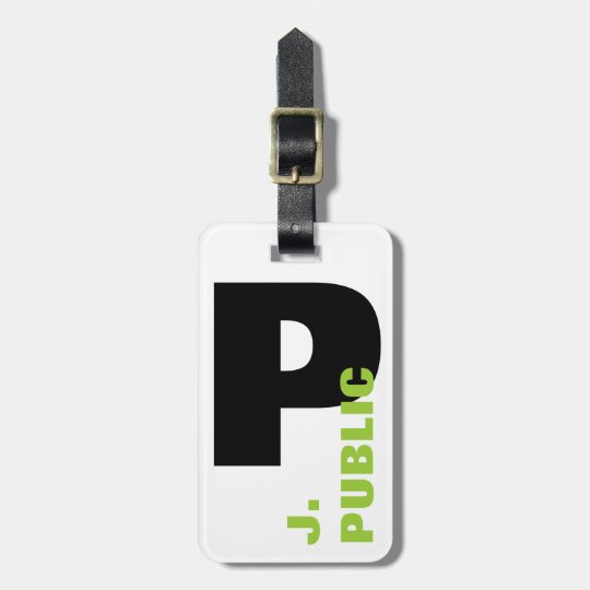 Easy to Spot Large Initial Monogram Luggage Tag