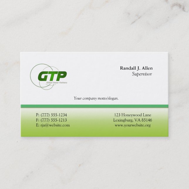 Easy to Use Business Card Templates! (Front)
