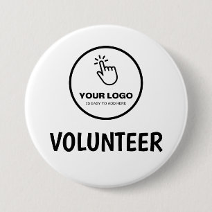 Easy Upload Your Logo Custom Company Volunteer 7.5 Cm Round Badge