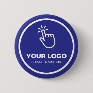 Easy Upload Your Logo Custom Low Minimums Blue 6 Cm Round Badge