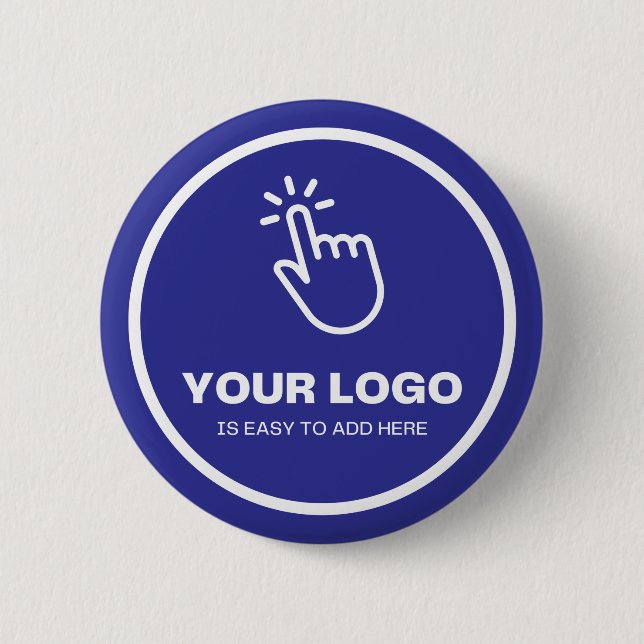 Easy Upload Your Logo Custom Low Minimums Blue 6 Cm Round Badge (Front)