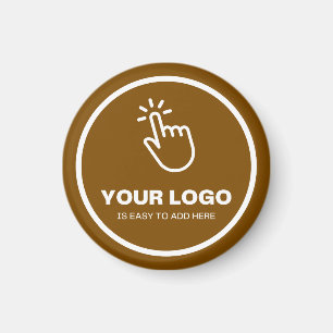 Easy Upload Your Logo Custom Low Minimums Brown Magnet