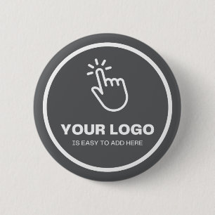 Easy Upload Your Logo Custom Low Minimums Grey 6 Cm Round Badge