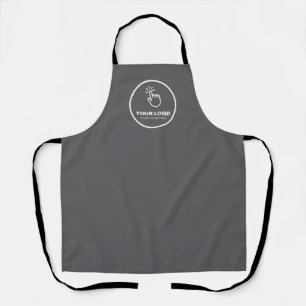 Easy Upload Your Logo Custom Low Minimums Grey Apron