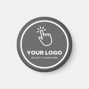 Easy Upload Your Logo Custom Low Minimums Grey Magnet
