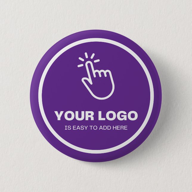 Easy Upload Your Logo Custom Low Minimums Purple 6 Cm Round Badge (Front)