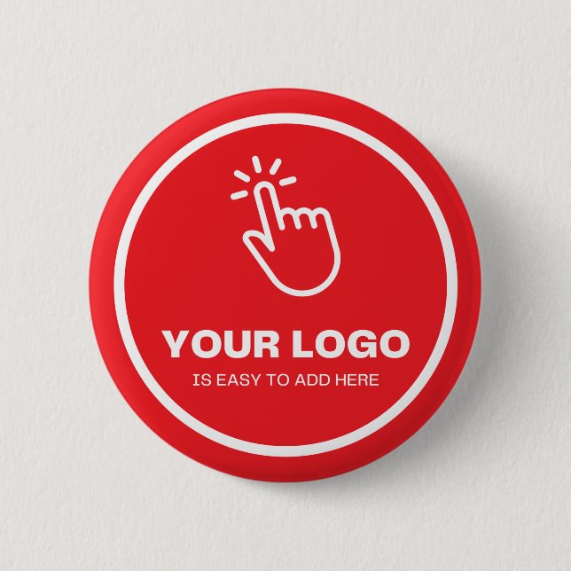 Easy Upload Your Logo Custom Low Minimums Red 6 Cm Round Badge (Front)