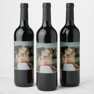 EASY! Wine Bottle Labels Personalised - Add Image