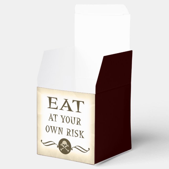 Eat At Your Own Risk Halloween Party Props Favour Box (Opened)