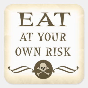 Eat At Your Own Risk Halloween Warning Labels
