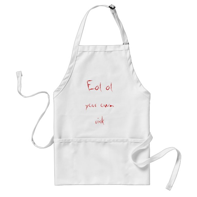 Eat at your own risk standard apron (Front)