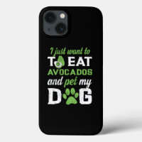 Eat Avocados Pet My Dog Funny Vegan Dog Lover Tee