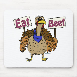 Eat Beef - Talking Turkey Mouse Mat