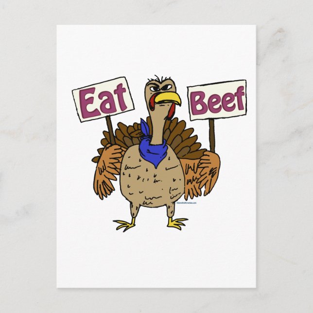 Eat Beef - Talking Turkey Postcard (Front)