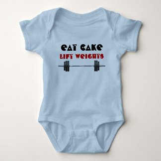 Eat cake Lift weights Baby Bodysuit