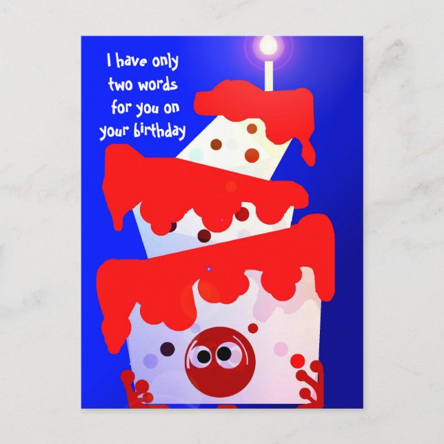 Eat Cake Postcard (Front)