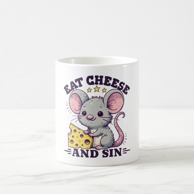 Eat Cheese And Sin Coffee Mug (Center)