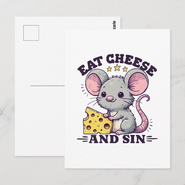 Eat Cheese And Sin Postcard (Front/Back)