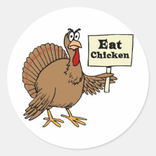 Eat Chicken Classic Round Sticker