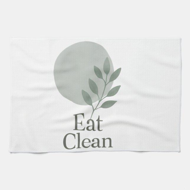 Eat Clean Minimalist Kitchen Towel (Horizontal)