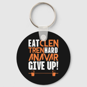 Eat Clean Tren Hard Gym Bodybuilding Fitness Worko Key Ring