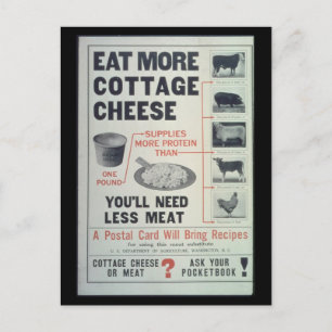 Eat Cottage Cheese - Vintage Postcard