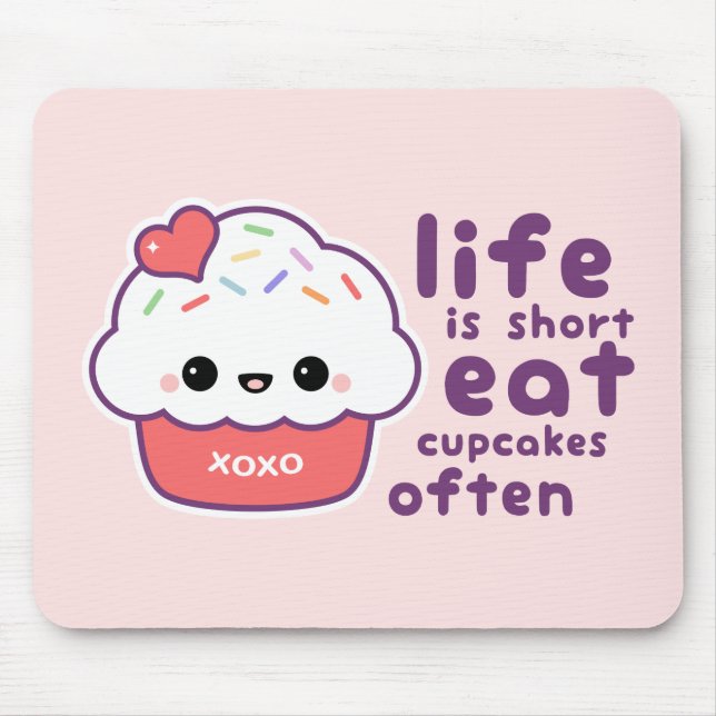 Eat Cupcakes Often Mouse Mat (Front)