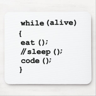 Eat, Don't Sleep, Code, Repeat. Funny Software Pro Mouse Mat