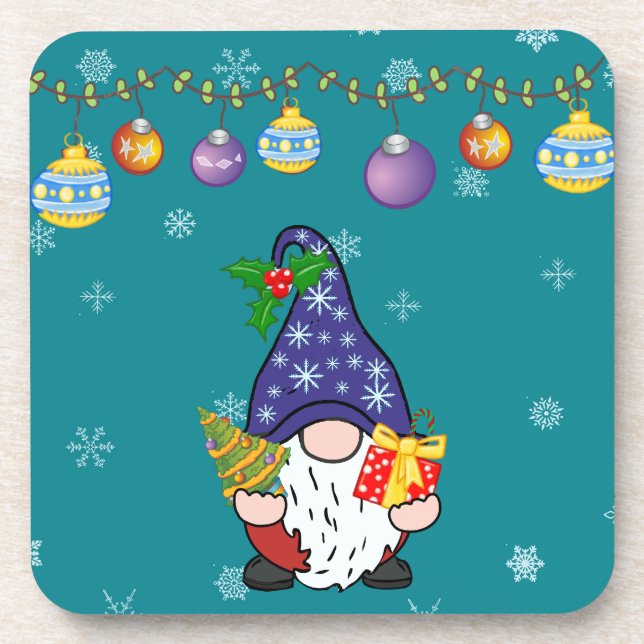 Eat Drink and Be Gnomie  Coaster (Front)