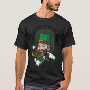 Eat Drink And Be Irish Celtic Knot Cross Saint Pat T-Shirt