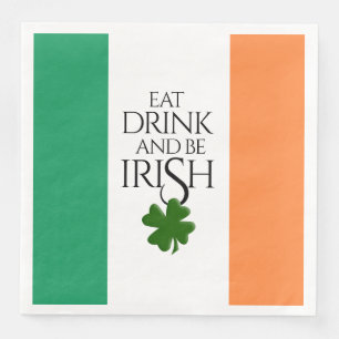 Eat Drink and Be Irish Flag Napkin