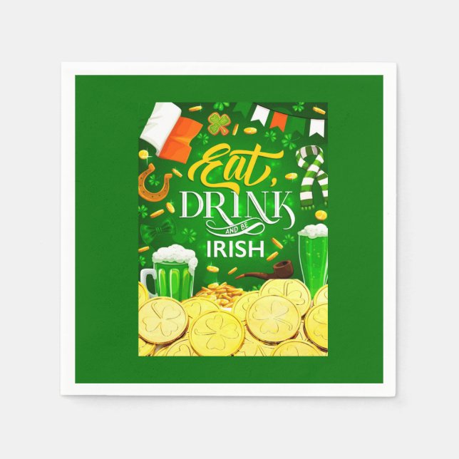 Eat Drink and Be Irish   Napkin (Front)