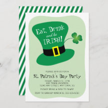 Eat, Drink and Be Irish St. Patrick's Day Party