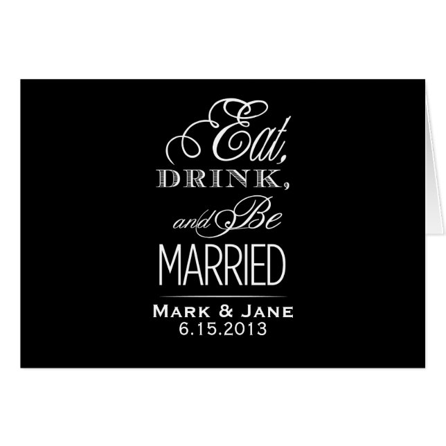 Eat Drink and Be Married (Front Horizontal)