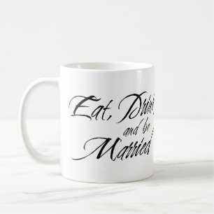 EAT DRINK and be MARRIED custom photo bridal gift Coffee Mug