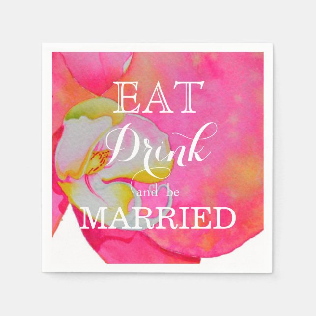 Eat Drink and be Married Napkin (Front)