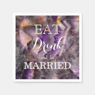 Eat Drink and be Married Napkin