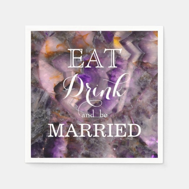 Eat Drink and be Married Napkin (Front)