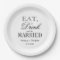 Eat drink and be married paper wedding plates