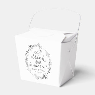 Eat Drink and Be Married Personalised Favour Box