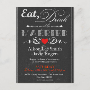 Eat, Drink and be Married Postcard