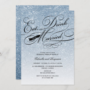 Eat Drink And Be Married Rehearsal Dinner Invite