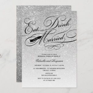 Eat Drink And Be Married Rehearsal Dinner Invite