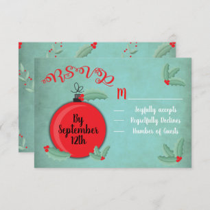 Eat Drink and Be Married RSVP response card