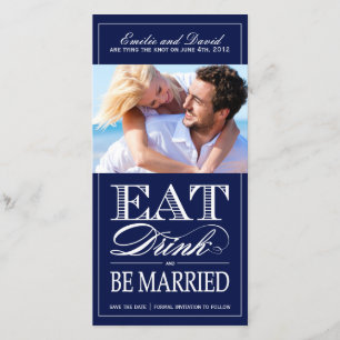 Eat, Drink and Be Married Save the Date Invite
